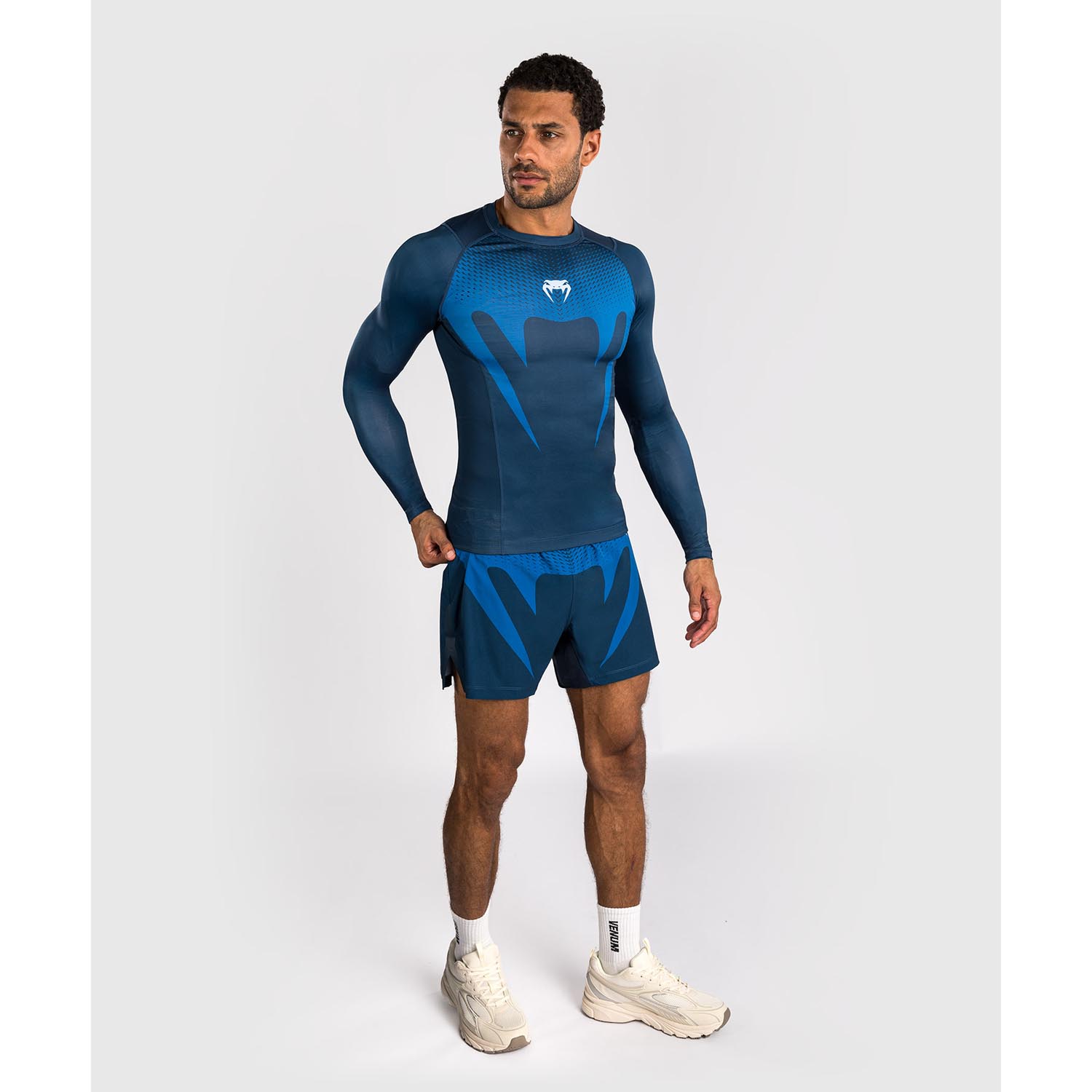 VENUM Rashguards, L/S, No Gi, blue, XXL