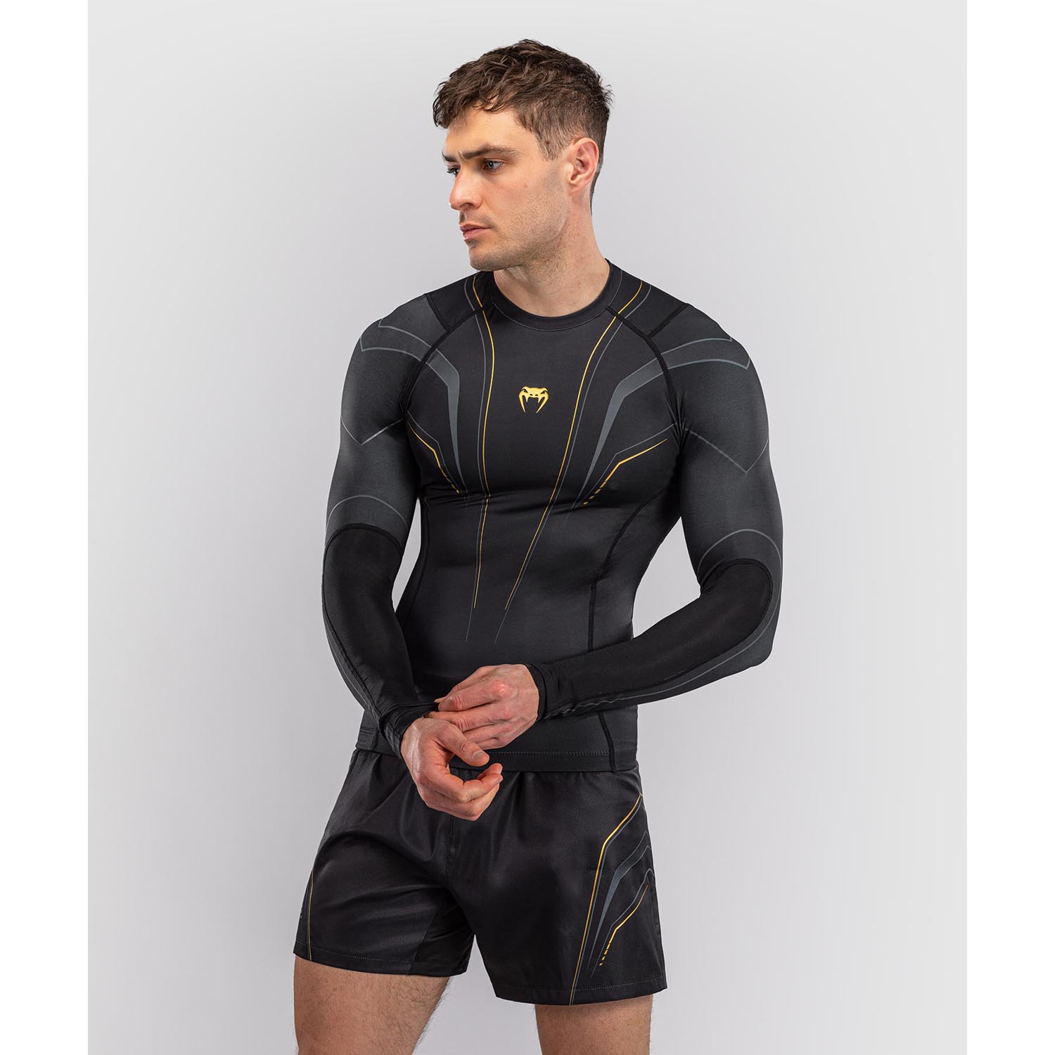 VENUM Rashguard, L/S, Streamline, black-gold, M