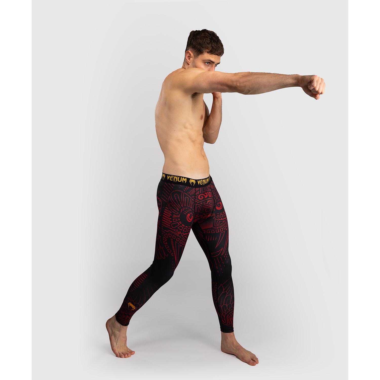 VENUM Compression Pants, Quetzel Fury, black-red, S