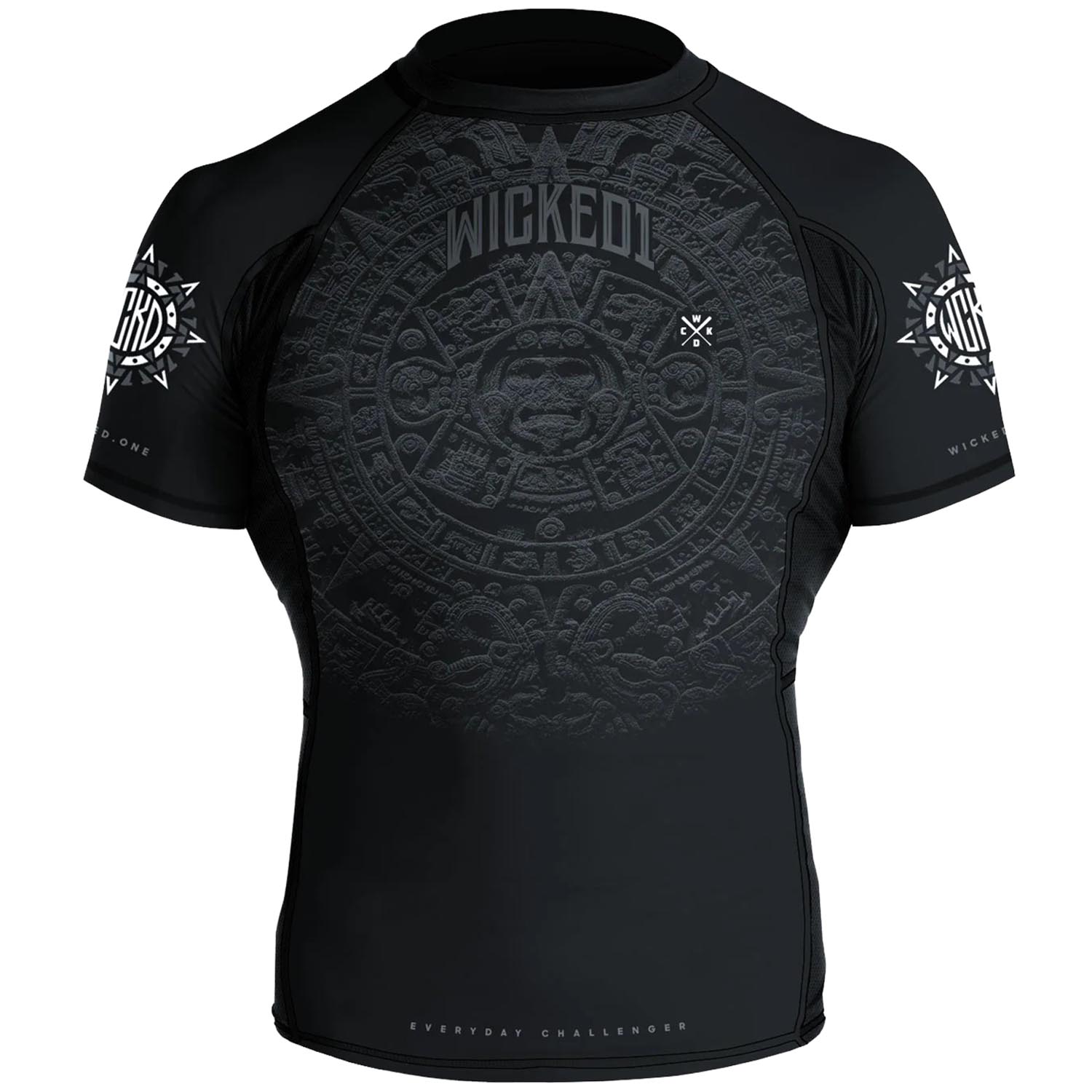 Wicked One Rashguard, S/S, Aztec, black-white, XXL