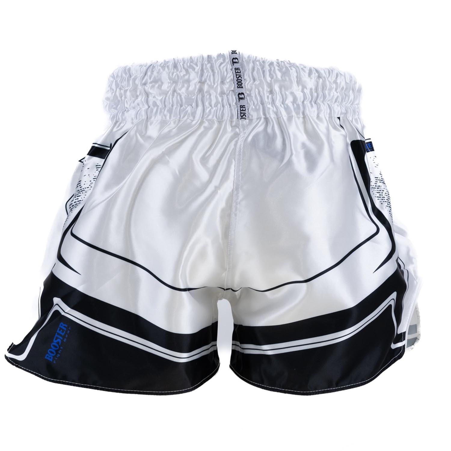 Booster Muay Thai Shorts, Ignite 3, white-black, S