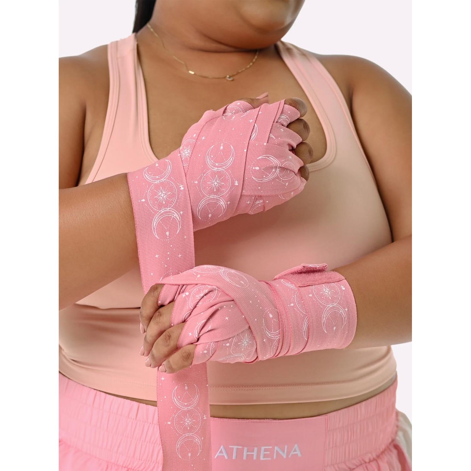 ATHENA Hand Wraps, Serena, Semi-Elastic, 4.5 m, pink