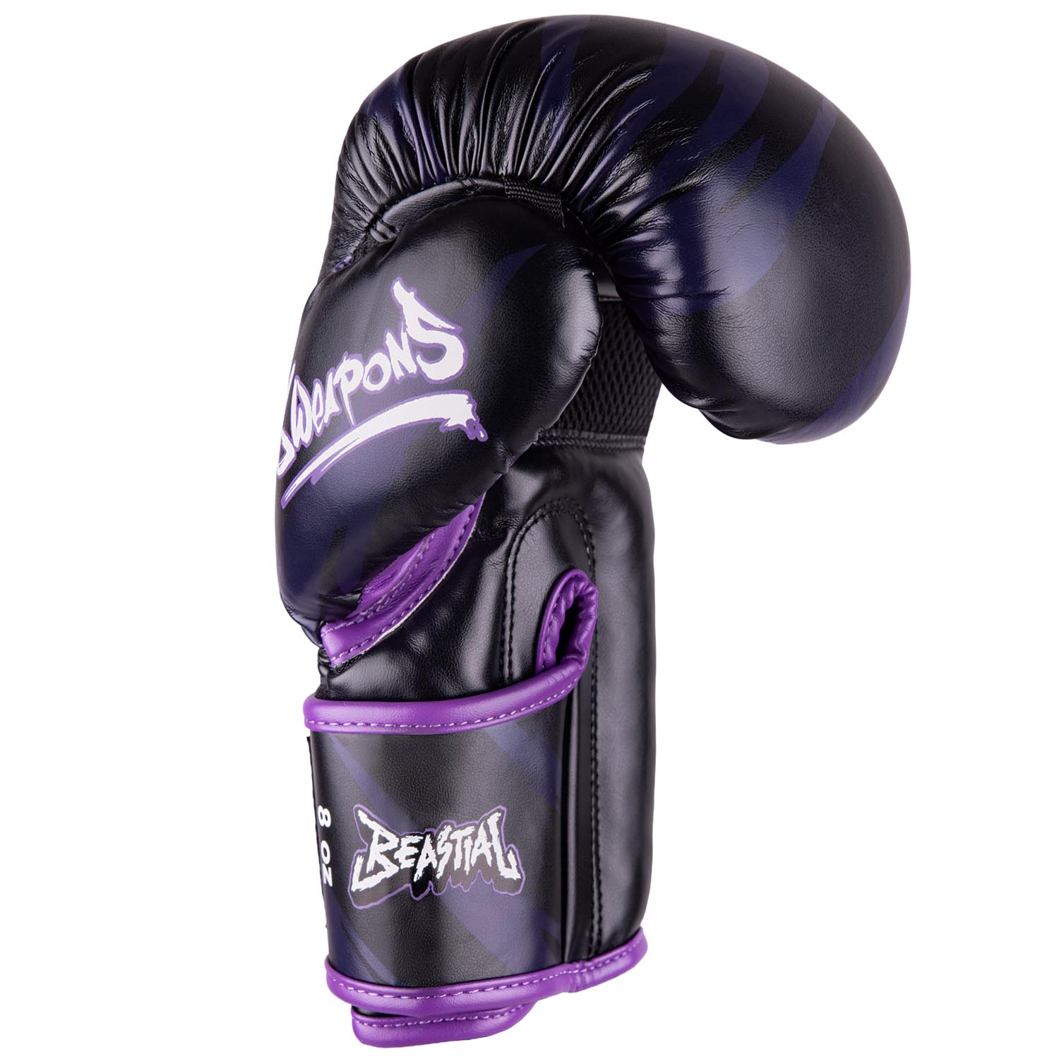 8 WEAPONS Boxing Gloves, Kids, Beastial Panther, black-purple, 6 Oz