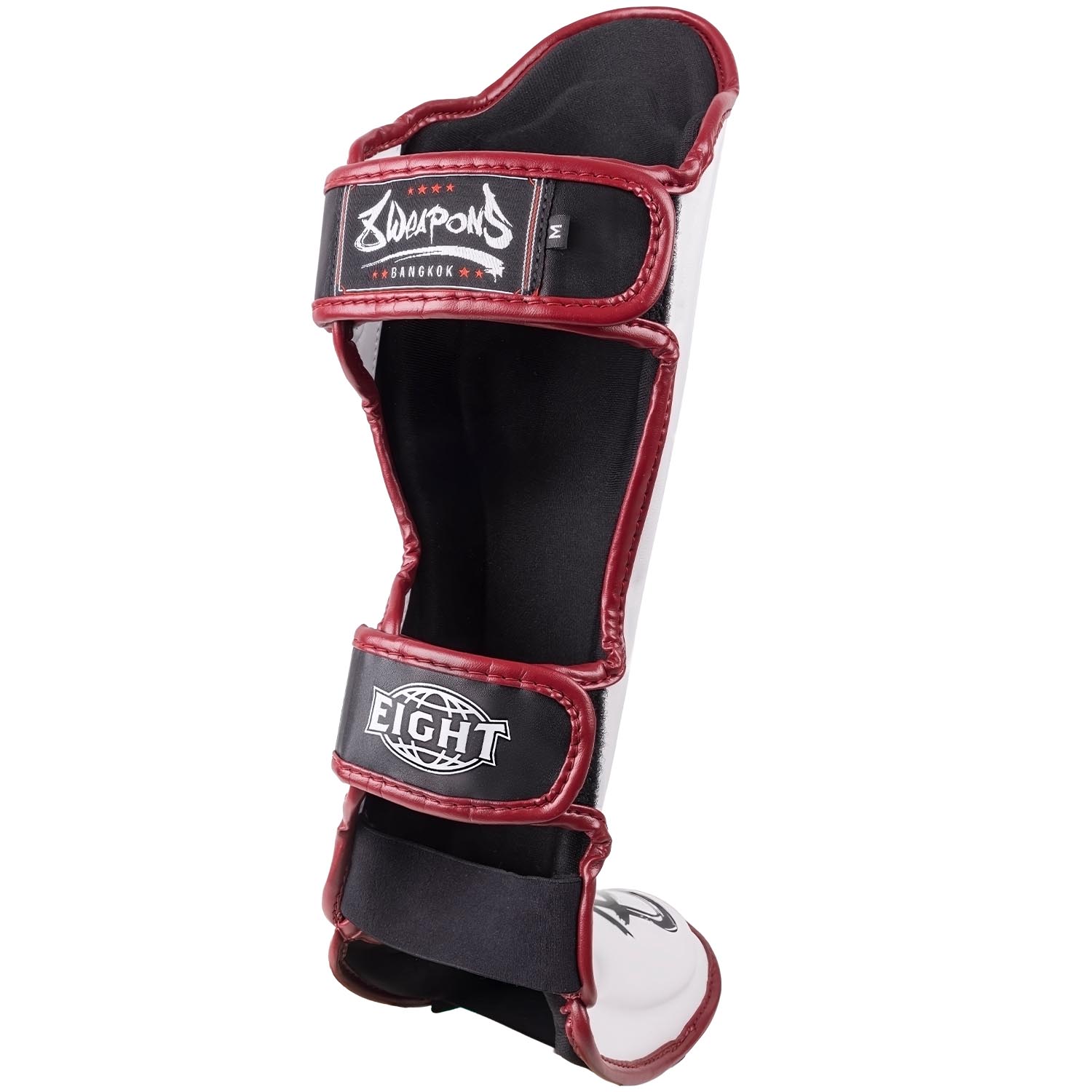 8 WEAPONS Shin Guards, Bangkok, white-black, L