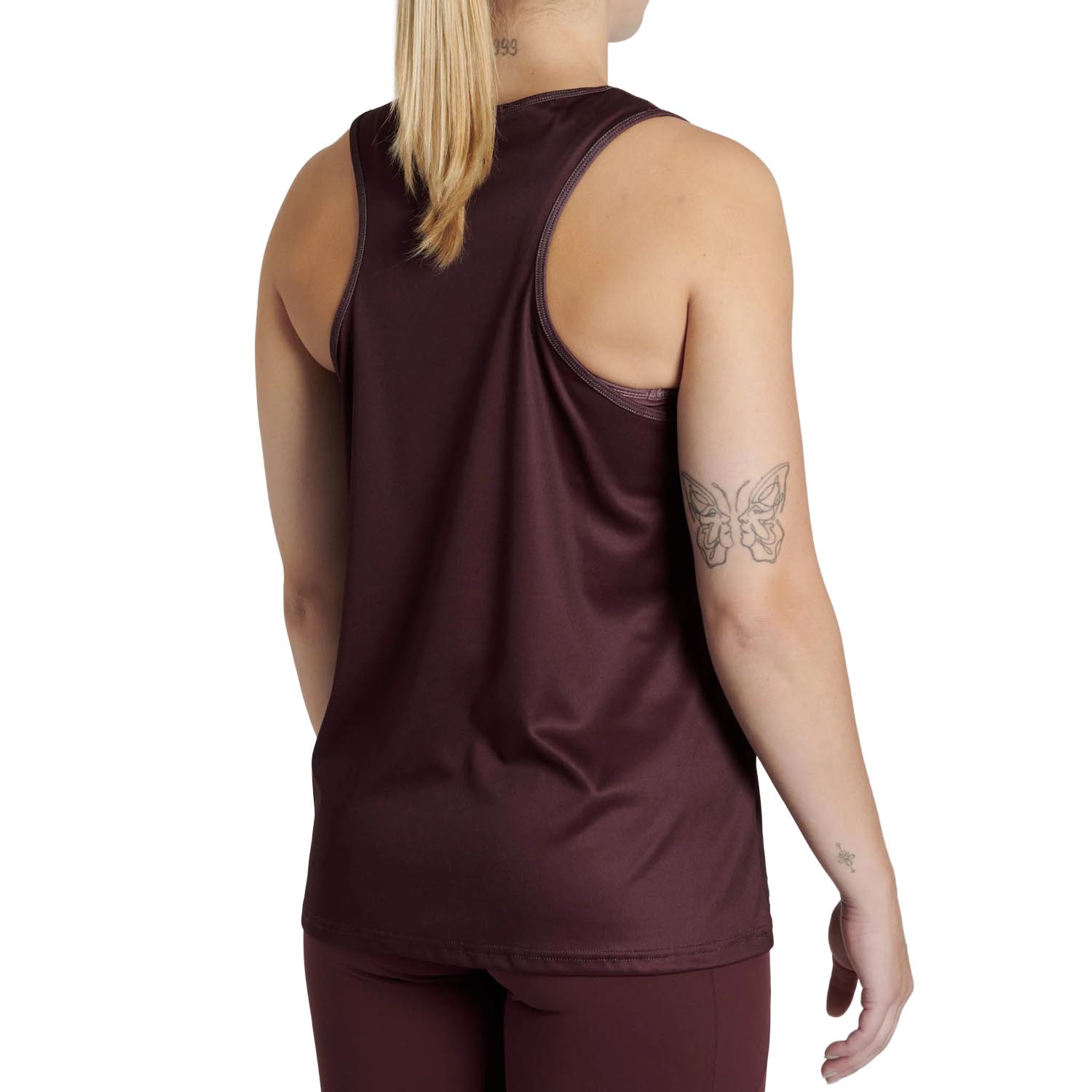 LEONE Tank Top, Women, Logo, wine red-white, S